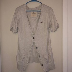 Hollister Long button up sweater-Large